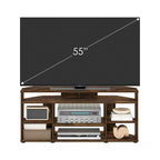 Meuble TV d'angle Furinno Jensen pour téléviseurs jusqu'à 55 pouces, couleur expresso