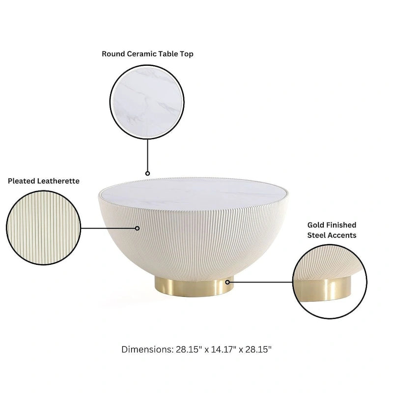 Table basse capitonnée Manhattan Comfort Modern Anderson