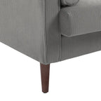Fauteuil d'appoint moderne en velours côtelé rembourré avec coussins d'accoudoirs