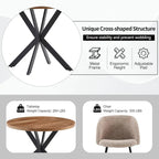 Ensemble table et chaises rondes Howtai avec accoudoirs en sherpa moelleux, gain de place