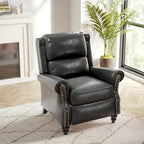 Fauteuil inclinable moderne à assise rembourrée et revêtement en cuir PU