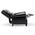 Fauteuil inclinable moderne à assise rembourrée et revêtement en cuir PU