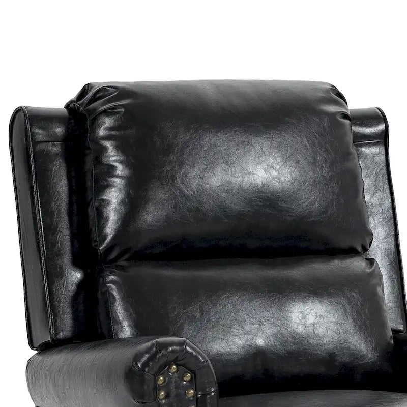 Fauteuil inclinable moderne à assise rembourrée et revêtement en cuir PU