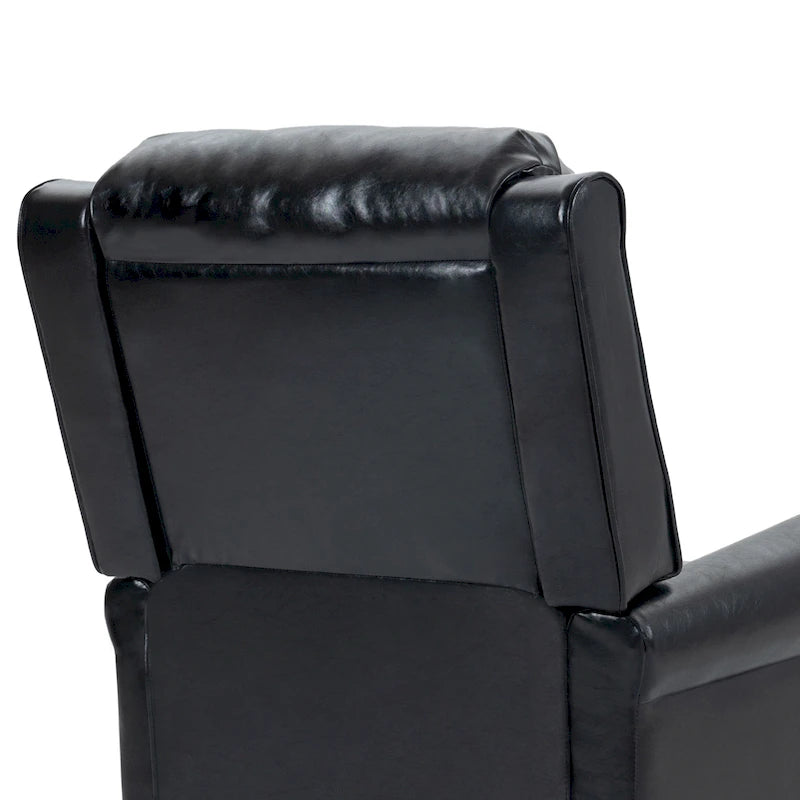 Fauteuil inclinable moderne à assise rembourrée et revêtement en cuir PU