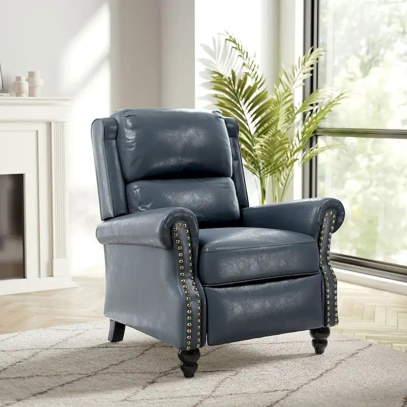 Fauteuil inclinable moderne à assise rembourrée et revêtement en cuir PU