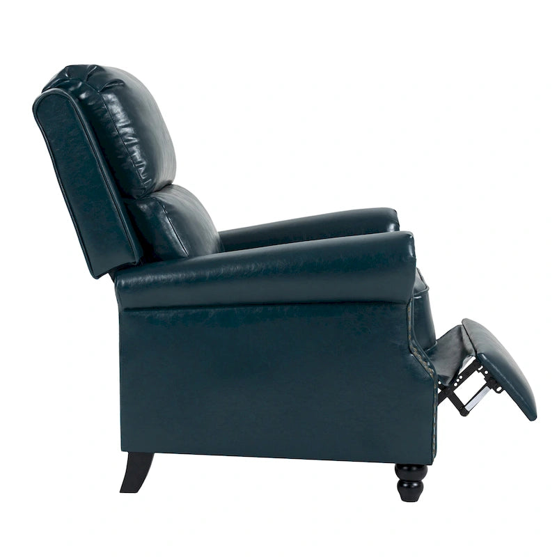 Fauteuil inclinable moderne à assise rembourrée et revêtement en cuir PU