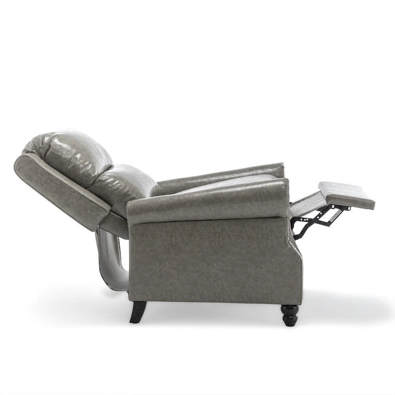 Fauteuil inclinable moderne à assise rembourrée et revêtement en cuir PU