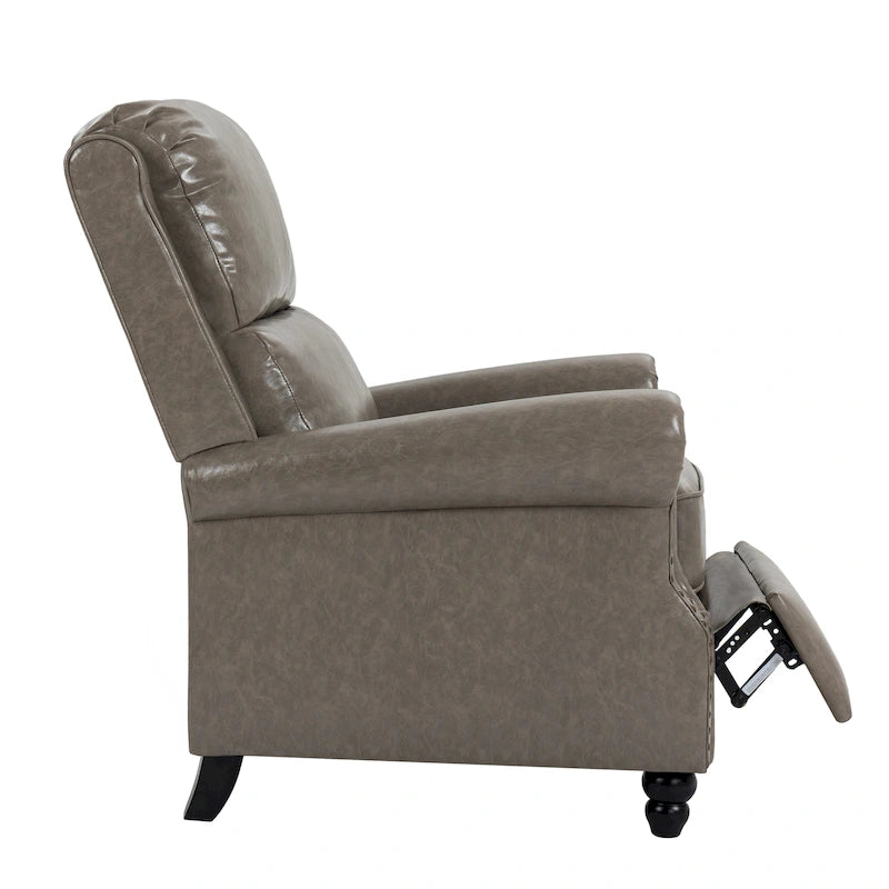 Fauteuil inclinable moderne à assise rembourrée et revêtement en cuir PU