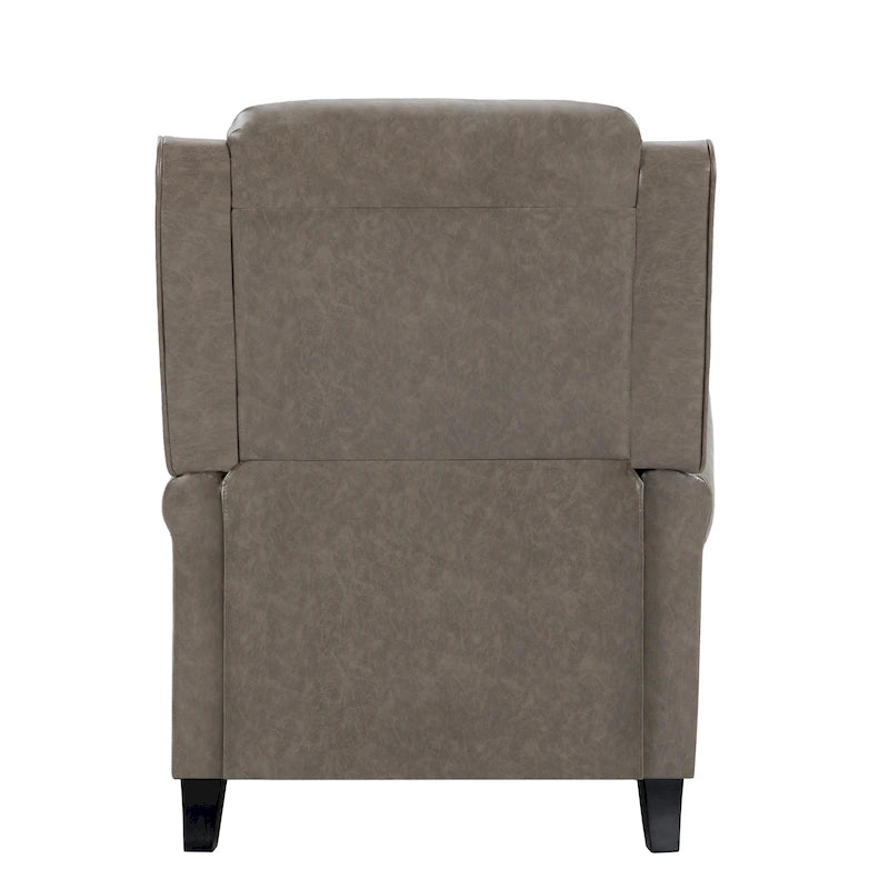 Fauteuil inclinable moderne à assise rembourrée et revêtement en cuir PU