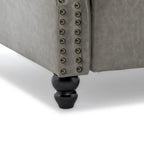 Fauteuil inclinable moderne à assise rembourrée et revêtement en cuir PU
