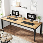 Bureau double extra long de 200 cm (78,74 pouces) pour 2 personnes, idéal pour le bureau à domicile