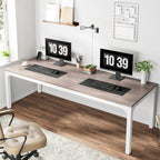 Bureau double extra long de 200 cm (78,74 pouces) pour 2 personnes, idéal pour le bureau à domicile
