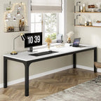 Bureau double extra long de 200 cm (78,74 pouces) pour 2 personnes, idéal pour le bureau à domicile