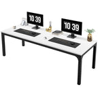 Bureau double extra long de 200 cm (78,74 pouces) pour 2 personnes, idéal pour le bureau à domicile