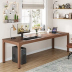 Bureau double extra long de 200 cm (78,74 pouces) pour 2 personnes, idéal pour le bureau à domicile