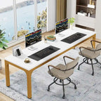 Bureau double extra long de 200 cm (78,74 pouces) pour 2 personnes, idéal pour le bureau à domicile