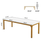 Bureau double extra long de 200 cm (78,74 pouces) pour 2 personnes, idéal pour le bureau à domicile
