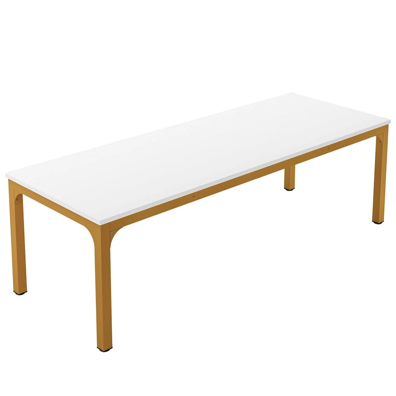Bureau double extra long de 200 cm (78,74 pouces) pour 2 personnes, idéal pour le bureau à domicile