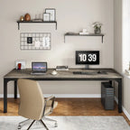 Bureau double extra long de 200 cm (78,74 pouces) pour 2 personnes, idéal pour le bureau à domicile