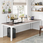 Bureau double extra long de 200 cm (78,74 pouces) pour 2 personnes, idéal pour le bureau à domicile