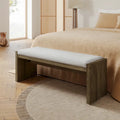 Banc Berta en bois massif capitonné, style transitionnel, par HULALA HOME