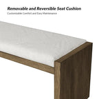 Banc Berta en bois massif capitonné, style transitionnel, par HULALA HOME