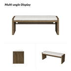 Banc Berta en bois massif capitonné, style transitionnel, par HULALA HOME