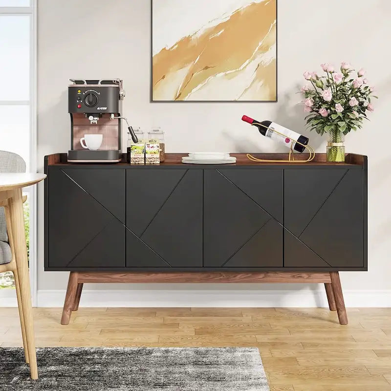 Buffet de cuisine de 140 cm avec rangement et portes - Non disponible