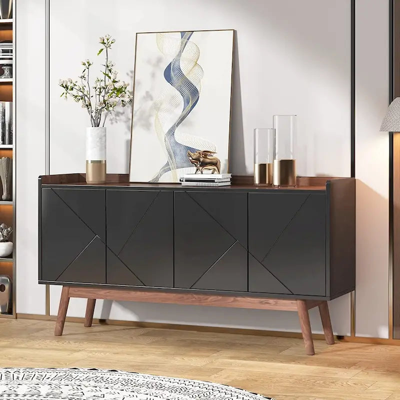 Buffet de cuisine de 140 cm avec rangement et portes - Non disponible