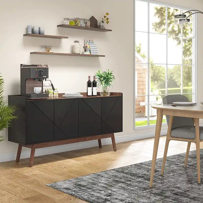 Buffet de cuisine de 140 cm avec rangement et portes - Non disponible
