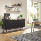 Buffet de cuisine de 140 cm avec rangement et portes - Non disponible