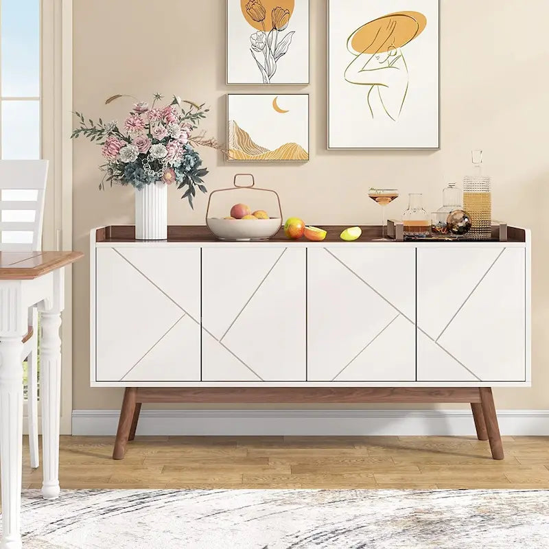 Buffet de cuisine de 140 cm avec rangement et portes - Non disponible