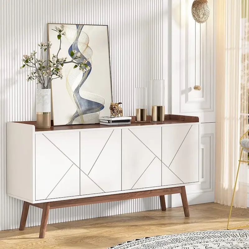 Buffet de cuisine de 140 cm avec rangement et portes - Non disponible