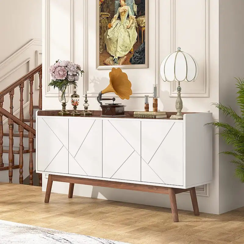 Buffet de cuisine de 140 cm avec rangement et portes - Non disponible