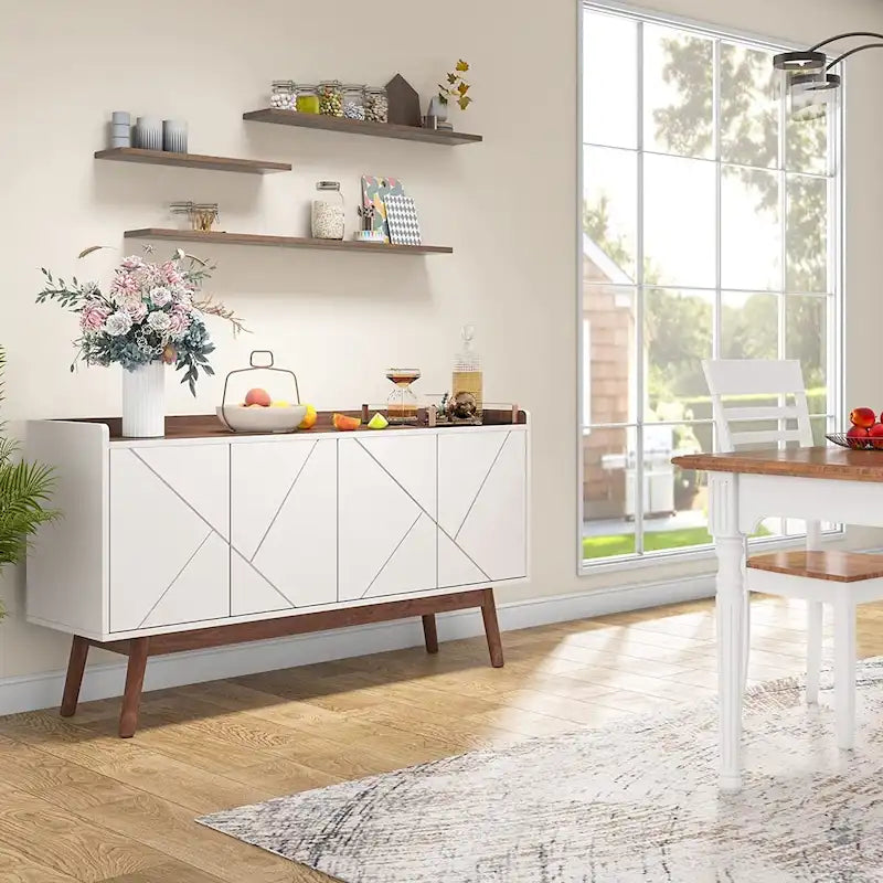 Buffet de cuisine de 140 cm avec rangement et portes - Non disponible