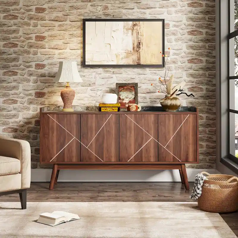 Buffet de cuisine de 140 cm avec rangement et portes - Non disponible