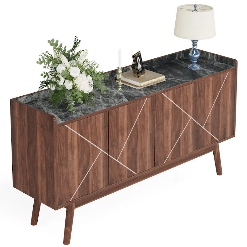 Buffet de cuisine de 140 cm avec rangement et portes - Non disponible