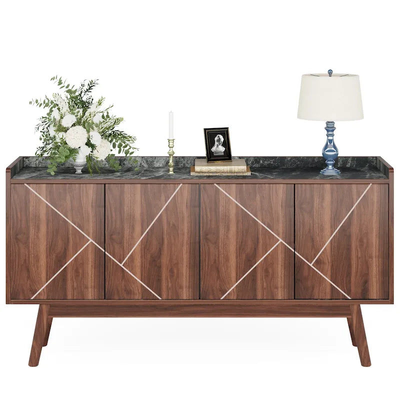 Buffet de cuisine de 140 cm avec rangement et portes - Non disponible