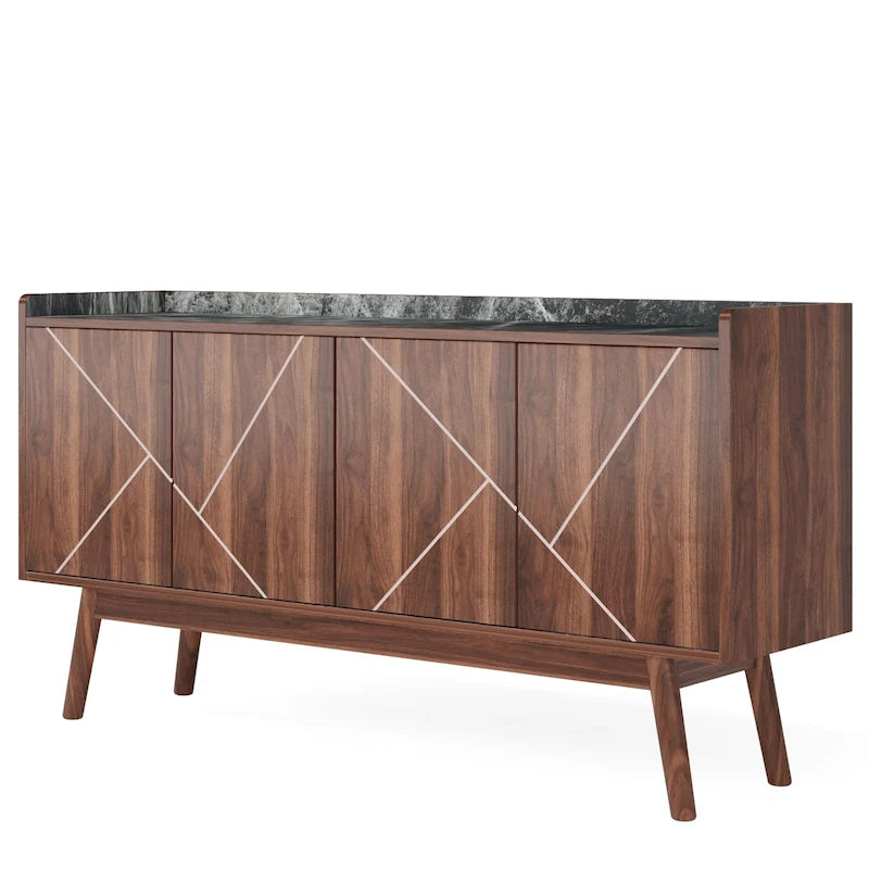 Buffet de cuisine de 140 cm avec rangement et portes - Non disponible