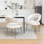 Ensemble de 6 chaises de salle à manger SEYNAR style moderne du milieu du siècle, revêtues de velours et à dossier ouvert