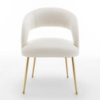 Ensemble de 6 chaises de salle à manger SEYNAR style moderne du milieu du siècle, revêtues de velours et à dossier ouvert