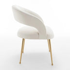 Ensemble de 6 chaises de salle à manger SEYNAR style moderne du milieu du siècle, revêtues de velours et à dossier ouvert