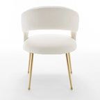 Ensemble de 6 chaises de salle à manger SEYNAR style moderne du milieu du siècle, revêtues de velours et à dossier ouvert