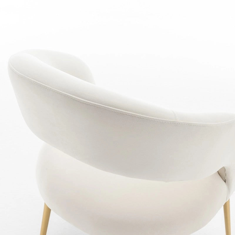 Ensemble de 6 chaises de salle à manger SEYNAR style moderne du milieu du siècle, revêtues de velours et à dossier ouvert