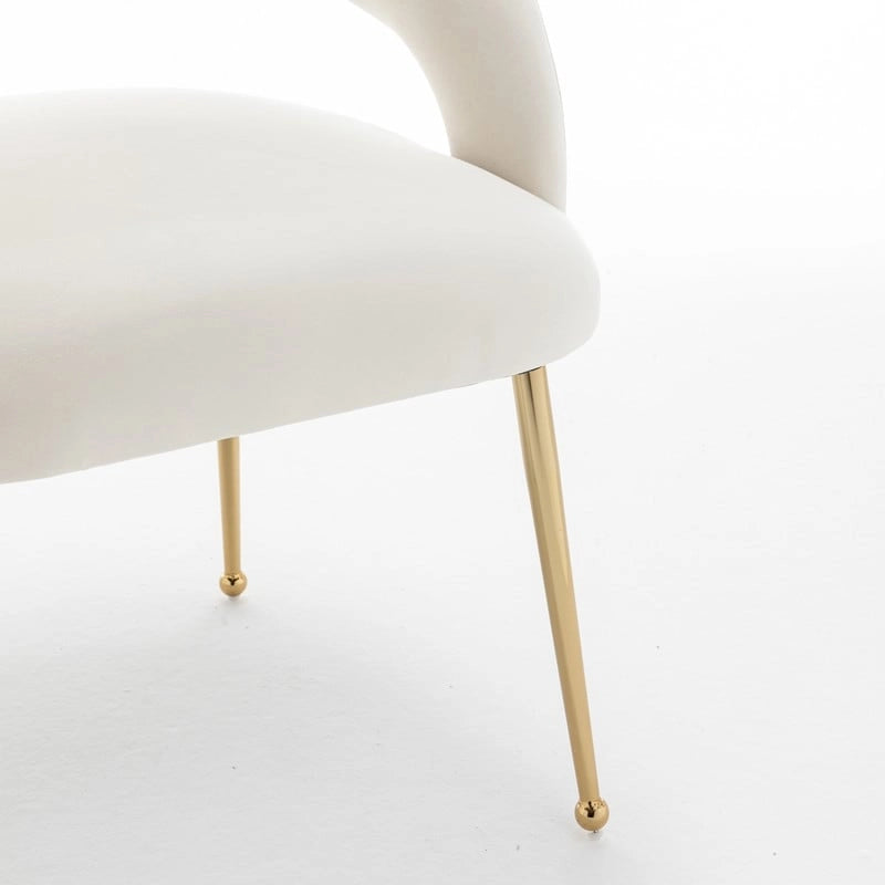 Ensemble de 6 chaises de salle à manger SEYNAR style moderne du milieu du siècle, revêtues de velours et à dossier ouvert