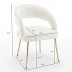 Ensemble de 6 chaises de salle à manger SEYNAR style moderne du milieu du siècle, revêtues de velours et à dossier ouvert