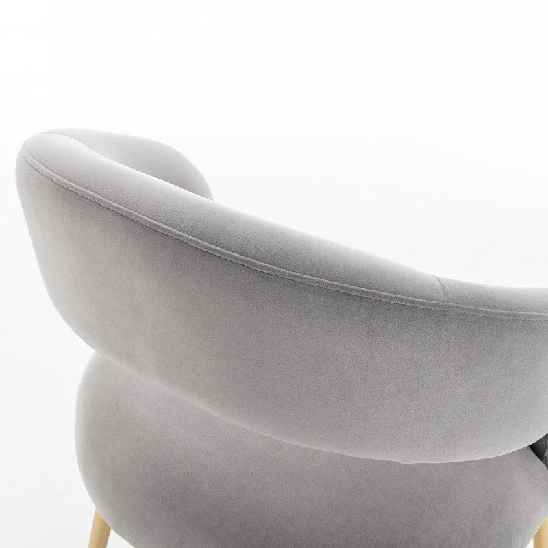 Ensemble de 6 chaises de salle à manger SEYNAR style moderne du milieu du siècle, revêtues de velours et à dossier ouvert