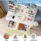 Bureau avec port USB, bureau de bureau à domicile avec 7 tiroirs