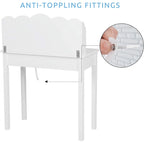 Bureau avec port USB, bureau de bureau à domicile avec 7 tiroirs
