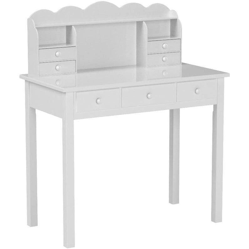 Bureau avec port USB, bureau de bureau à domicile avec 7 tiroirs